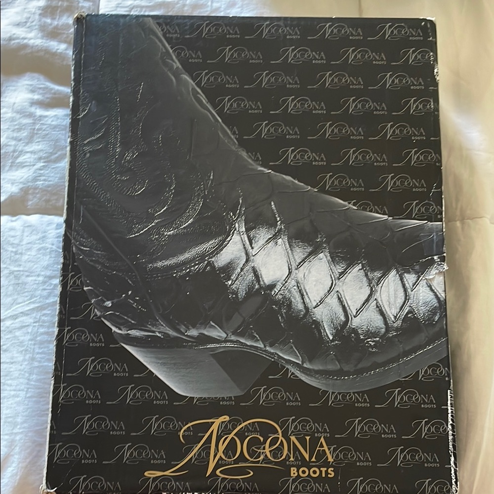 Nocona Black Leather Women's cowboy Boots